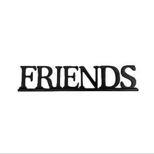 Friends Cutout Wood Graphic Plaque
